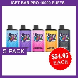 IGET BAR PRO 10000 PUFFS –  5 PACK