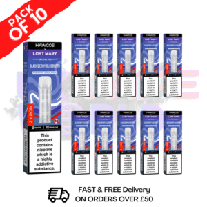 Blackberry Blue Lost Mary Crystal Replacement Pods Box of 10