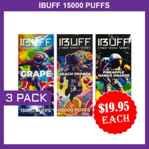 IBUFF SHISHA 15000 PUFFS – 3 PACK